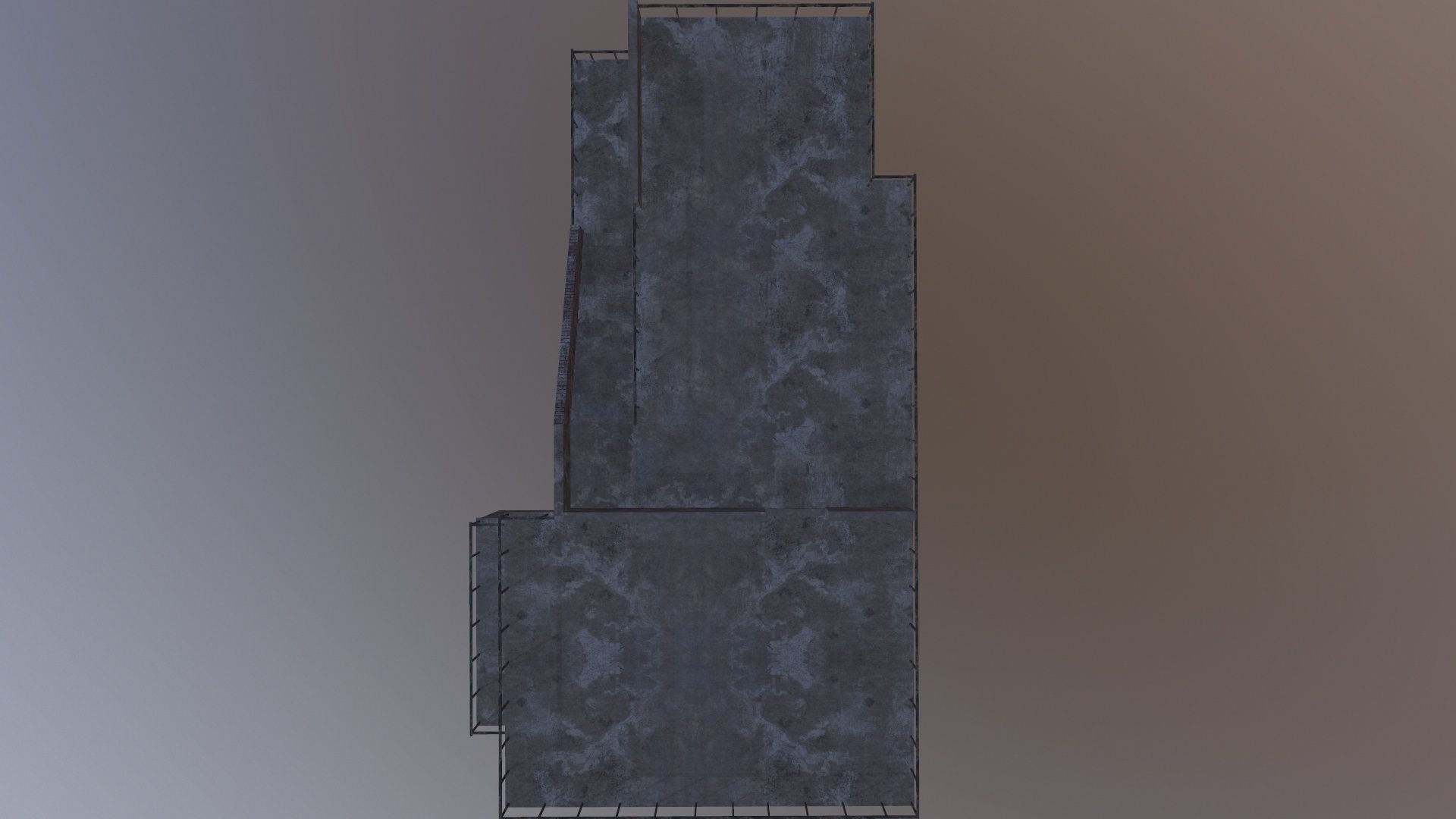 Old uninhabited rustic structure Low-poly 3D model_7