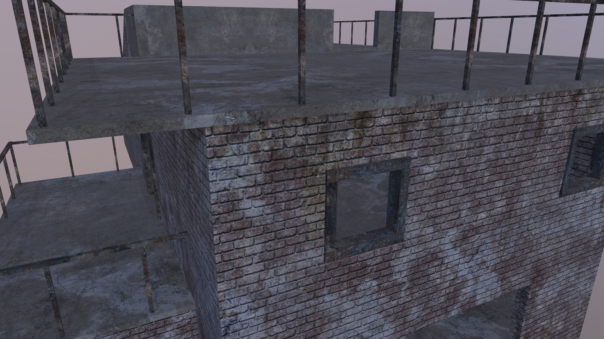 Old uninhabited rustic structure Low-poly 3D model_2