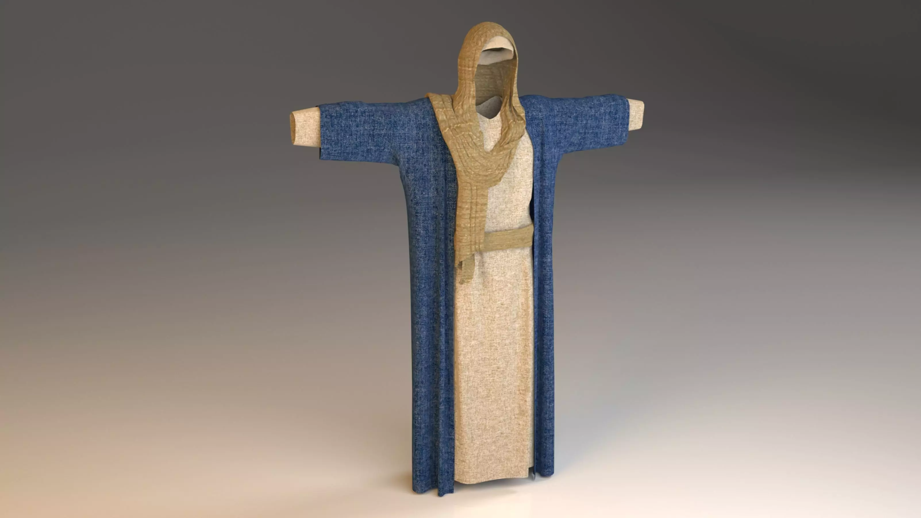 old arab man clothes 3D model