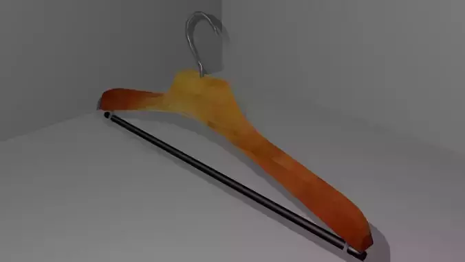 hanger wooden clothes Free 3D model