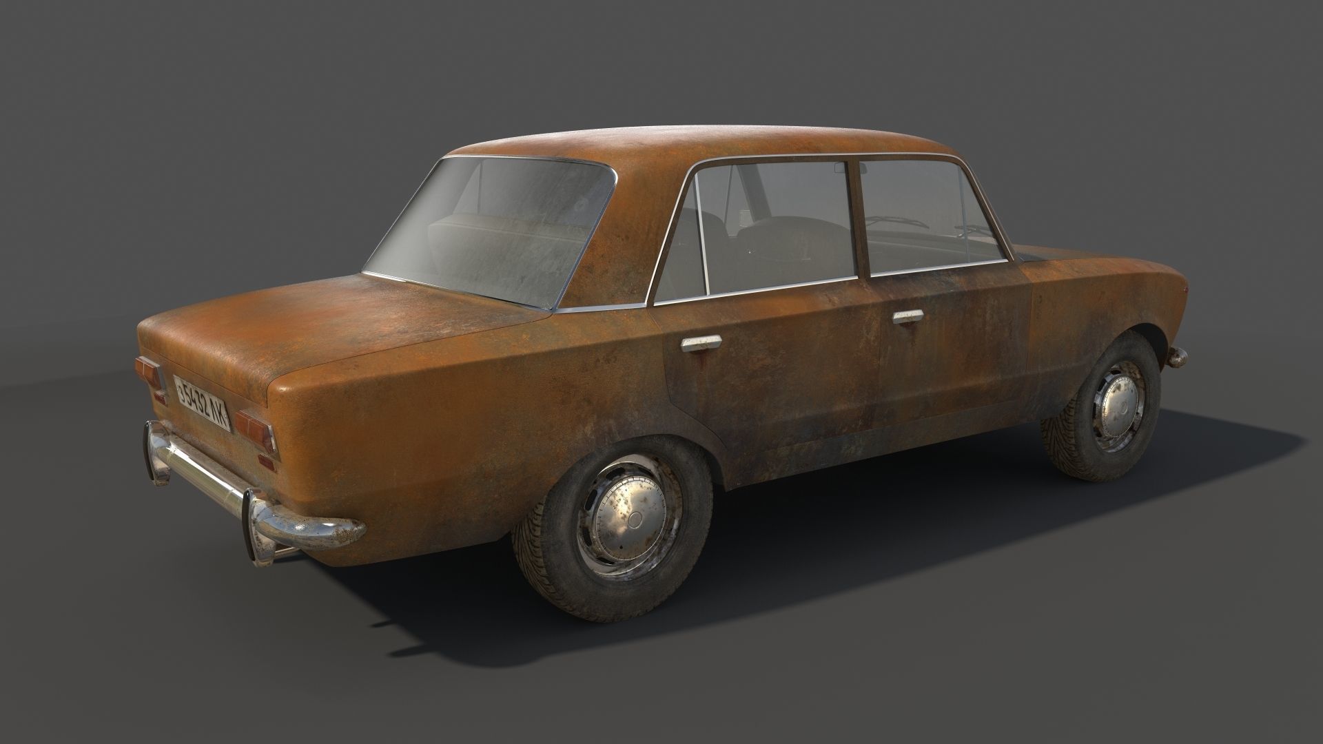 Rusty Vaz 2101 3D model | CGTrader