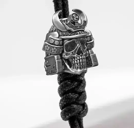 Bead Skull Head Samurai 3d model for 3d printing 3D print model