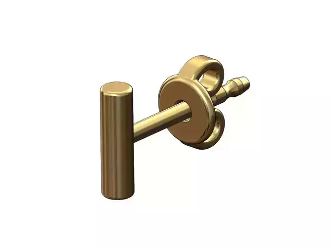 Small pin stud earring