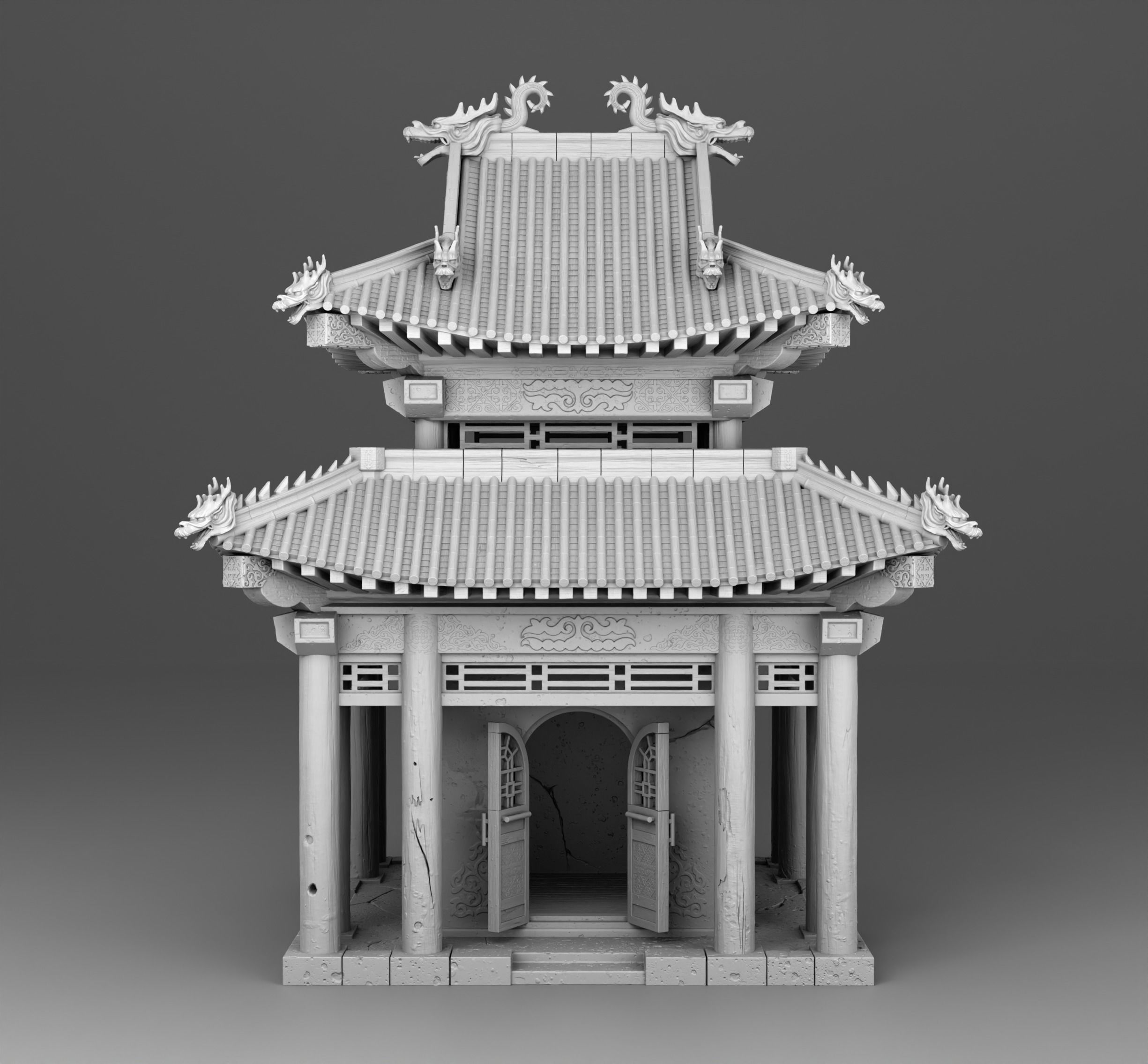 Mini chinese house 3D print model_1