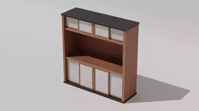Japanese Furniture Kit - Cupboard Low-poly 3D model