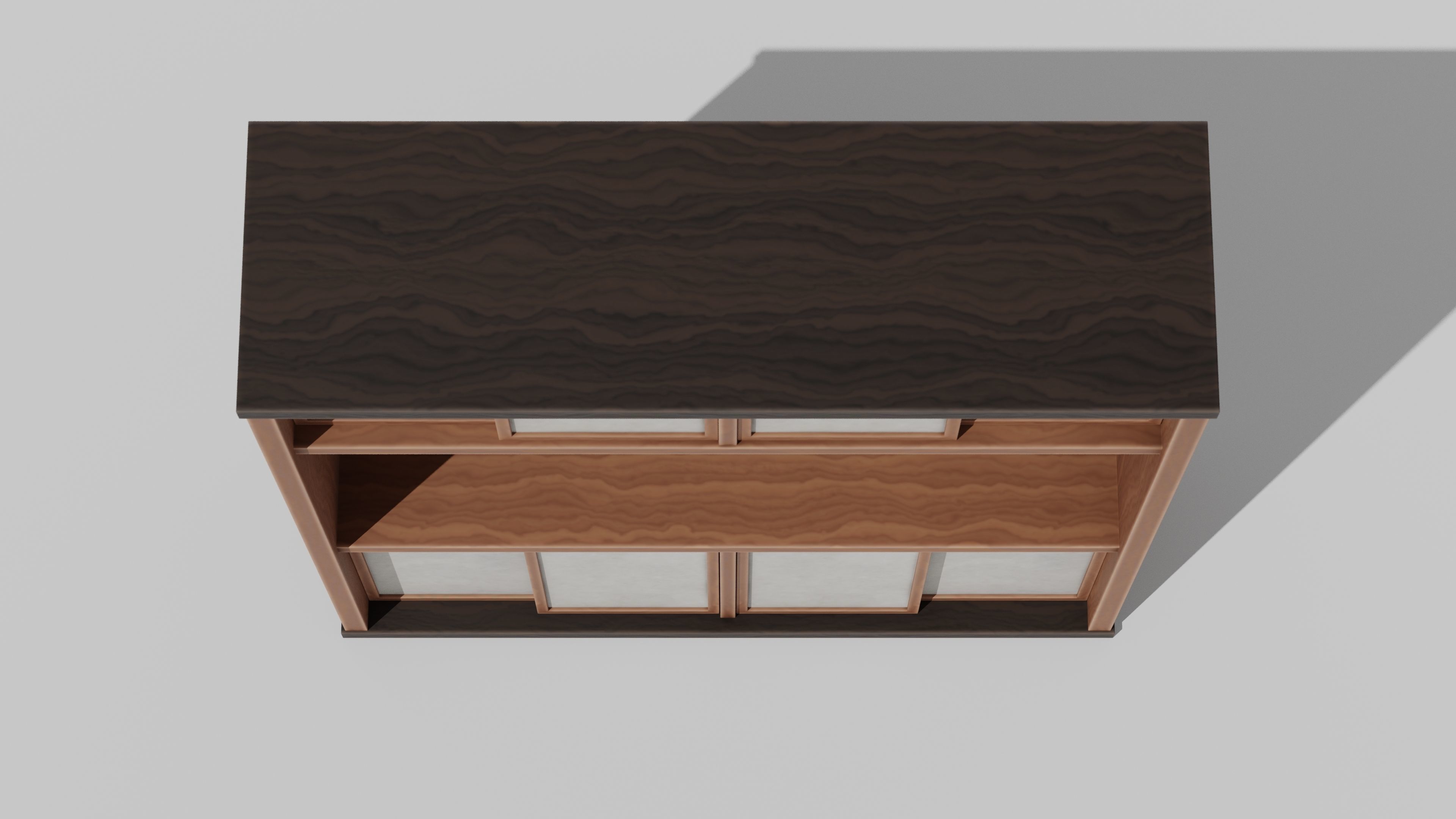 Japanese Furniture Kit - Cupboard Low-poly 3D model_4