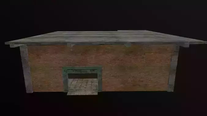 Rustic structure small old Low-poly 3D model