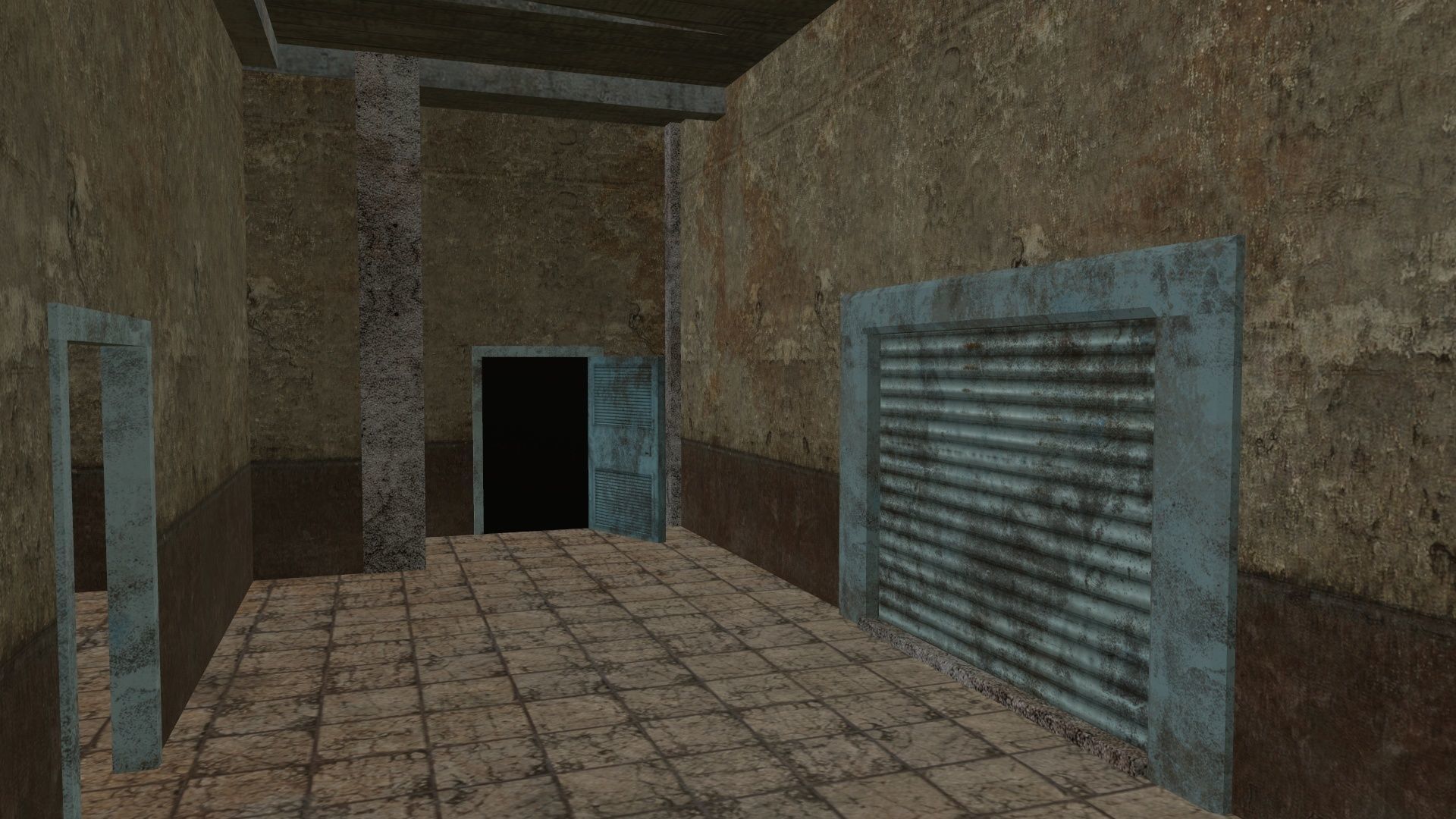 Rustic structure small old Low-poly 3D model_8