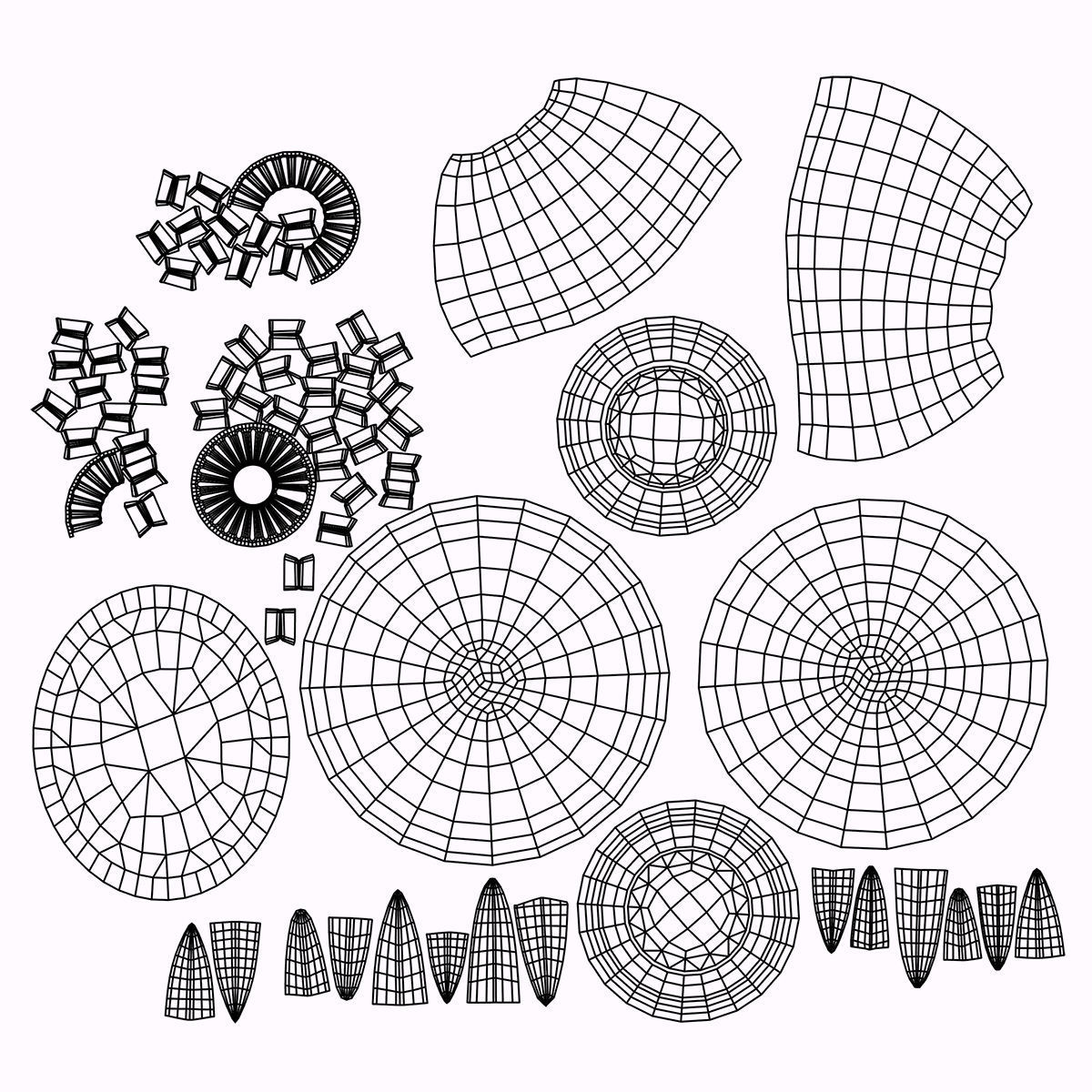 Cartoon Mushroom Low-poly 3D model_6