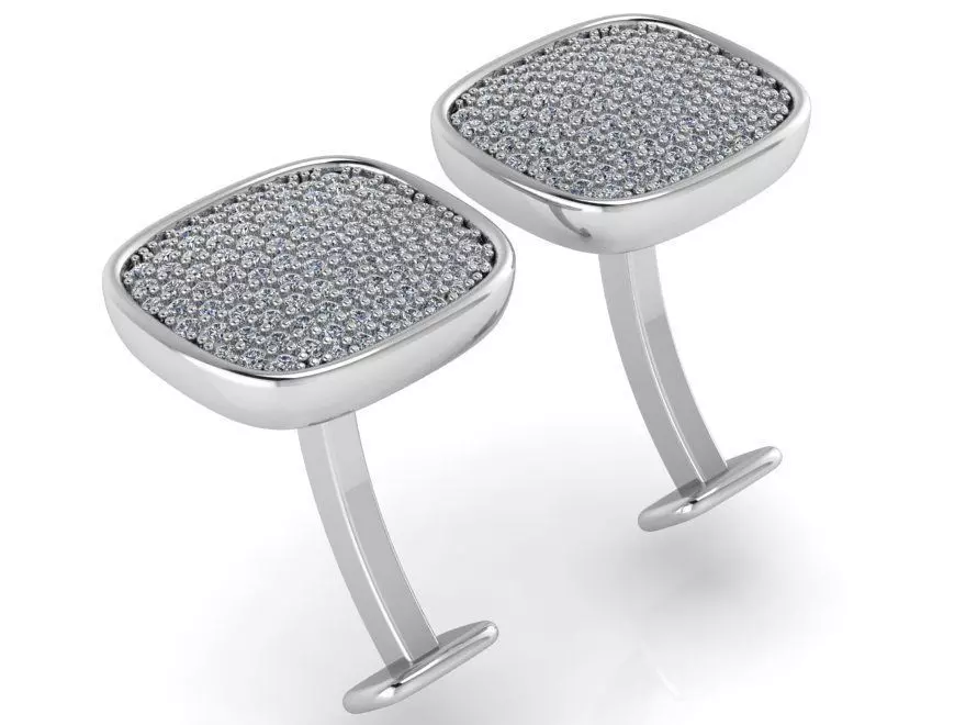 Diamond Cuff Links 0895 3D print model