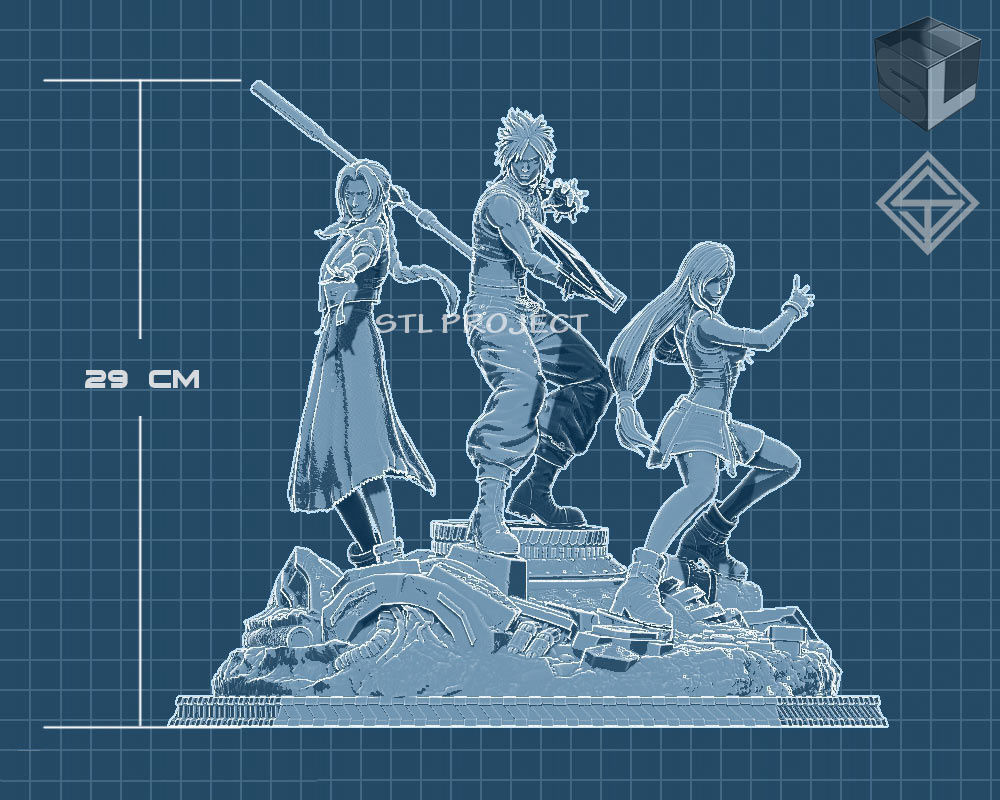 Final Fantasy VII Diorama 3D print model_18