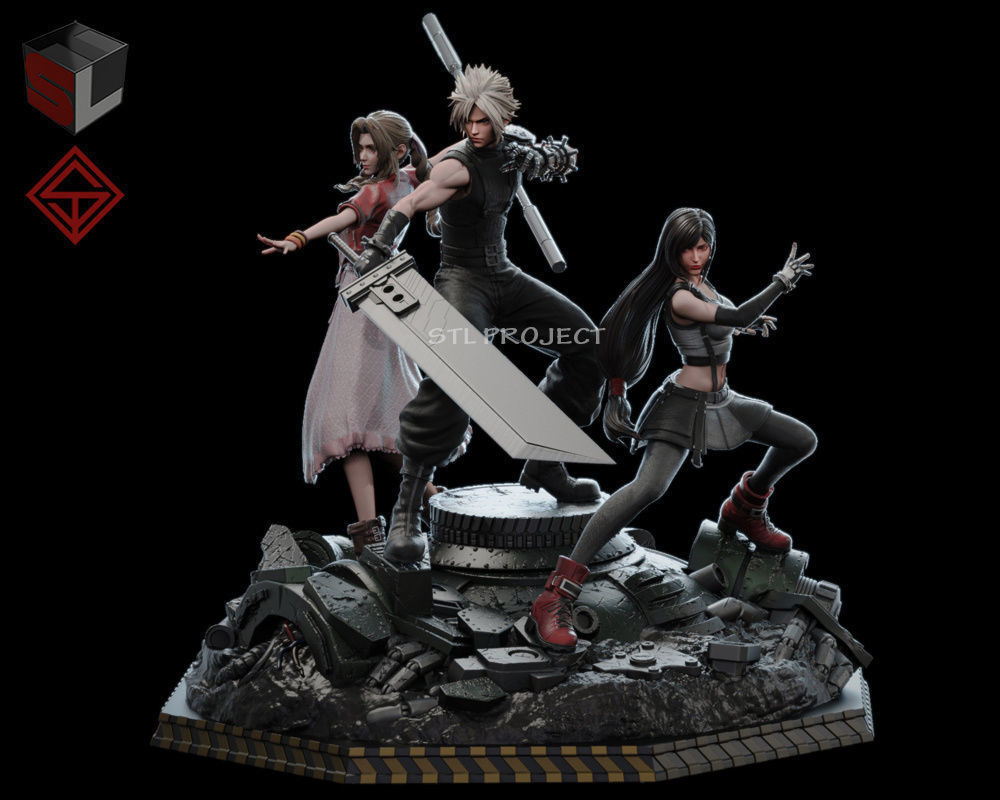 Final Fantasy VII Diorama 3D print model_1