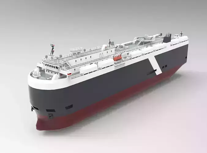 RoRo Car Carrier Low-poly Low-poly 3D model