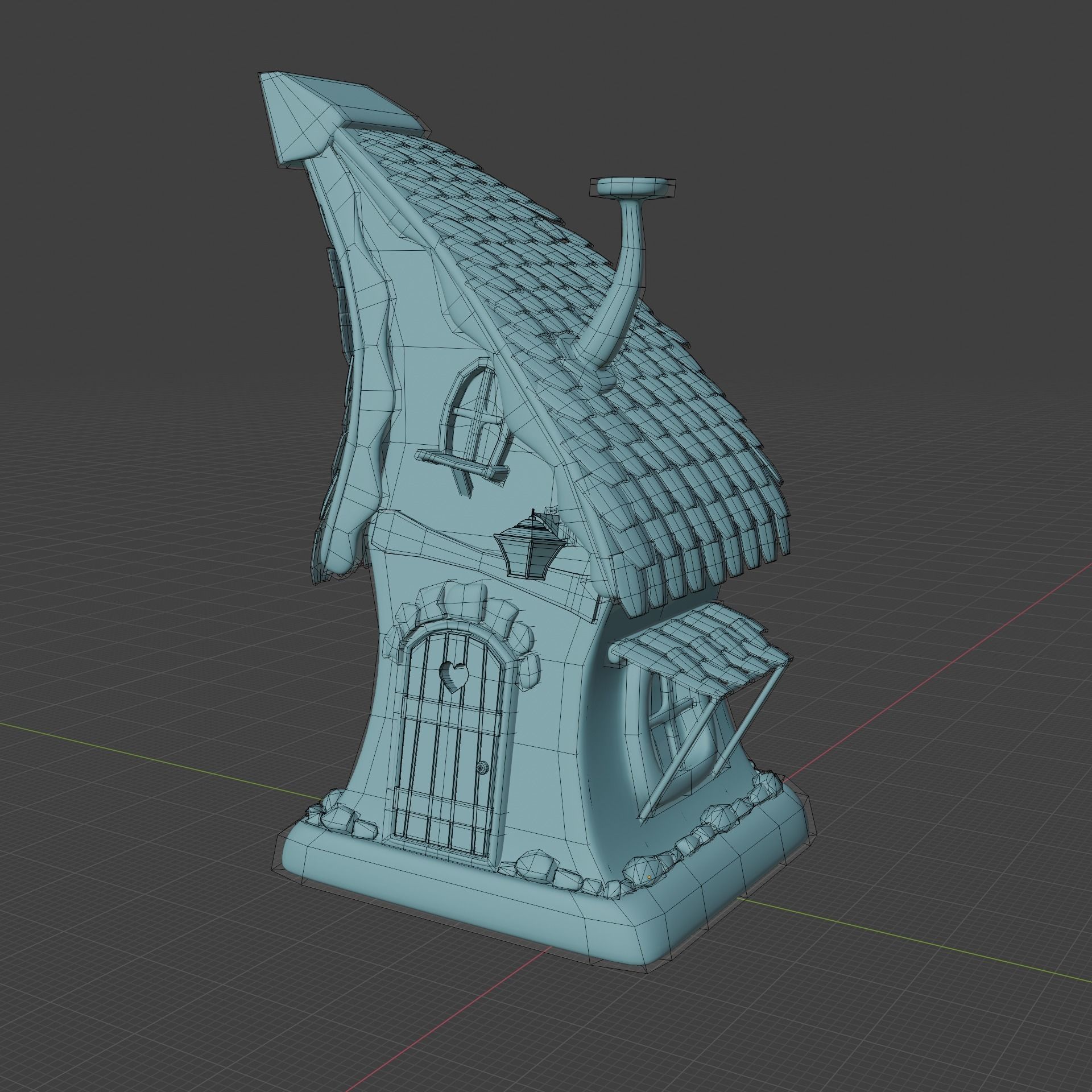 Magic Hut Low-poly 3D model_14