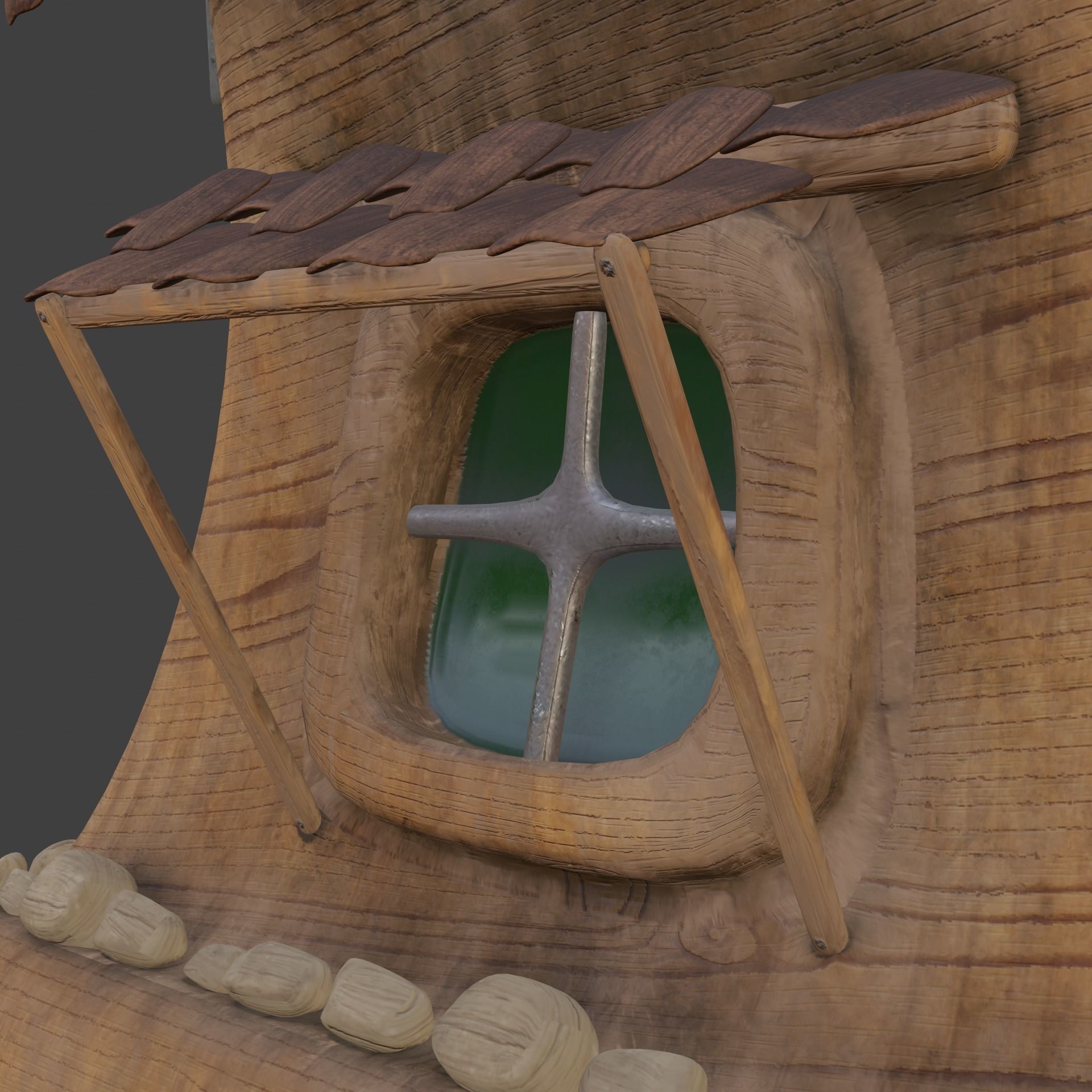 Magic Hut Low-poly 3D model_8