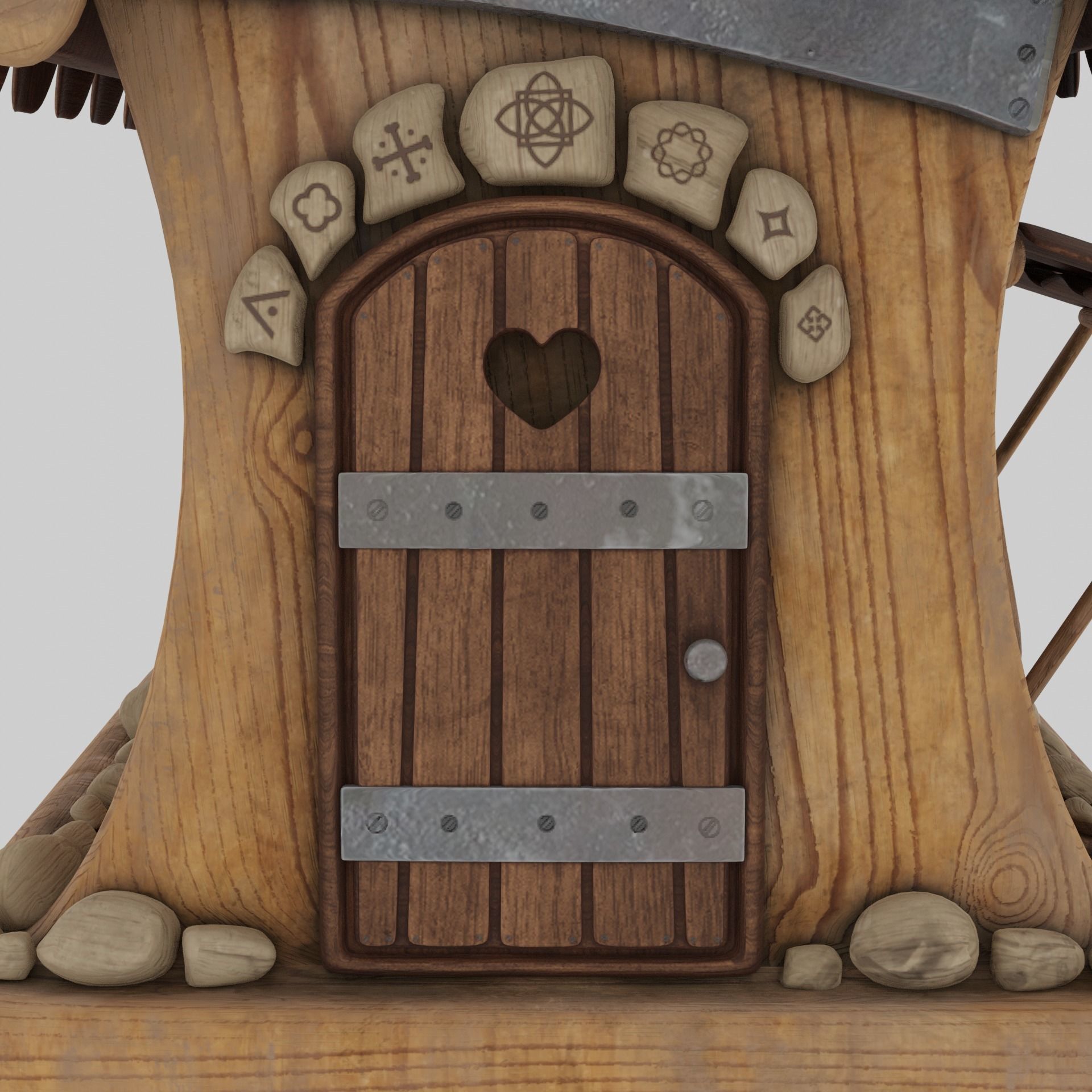 Magic Hut Low-poly 3D model_6