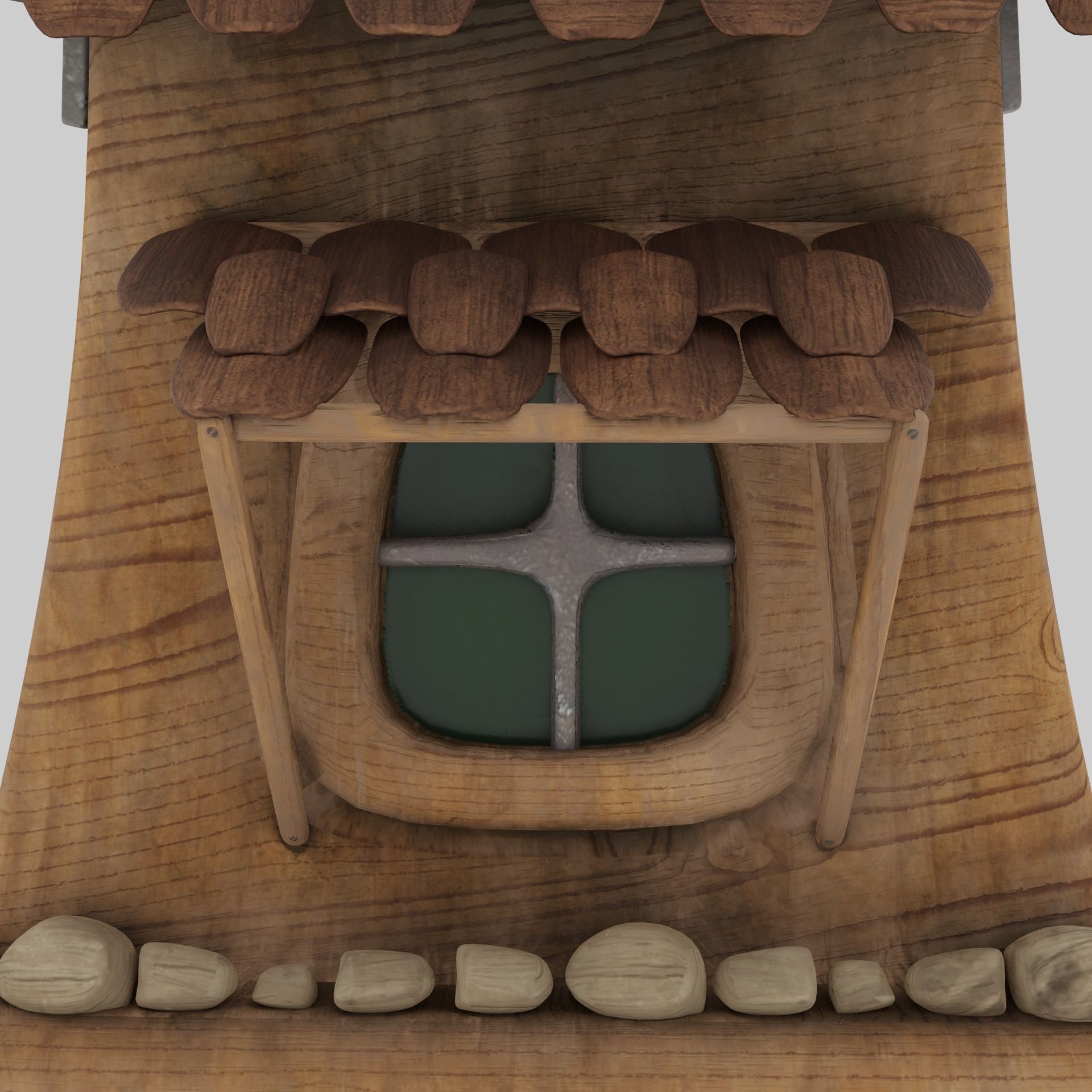 Magic Hut Low-poly 3D model_7