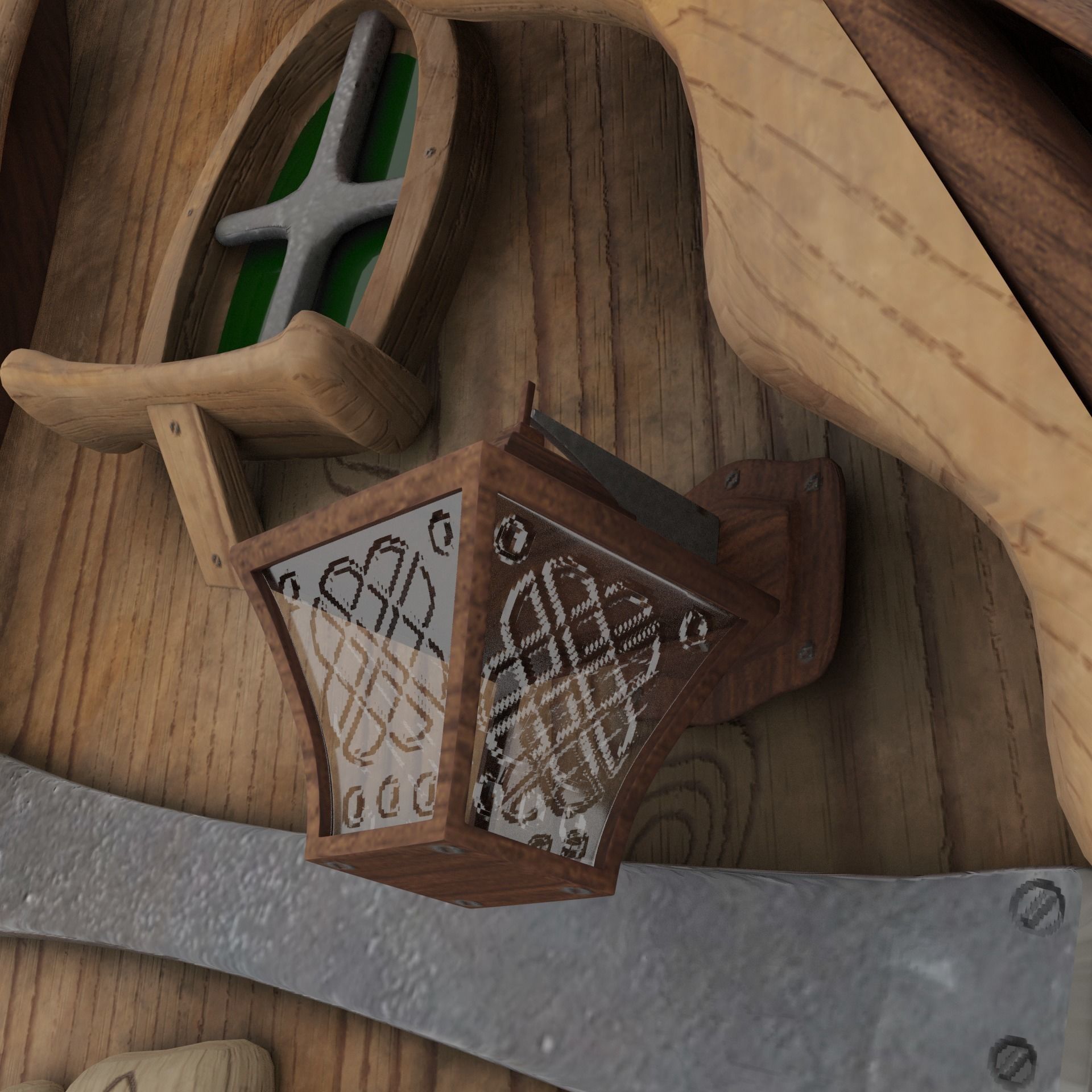 Magic Hut Low-poly 3D model_5