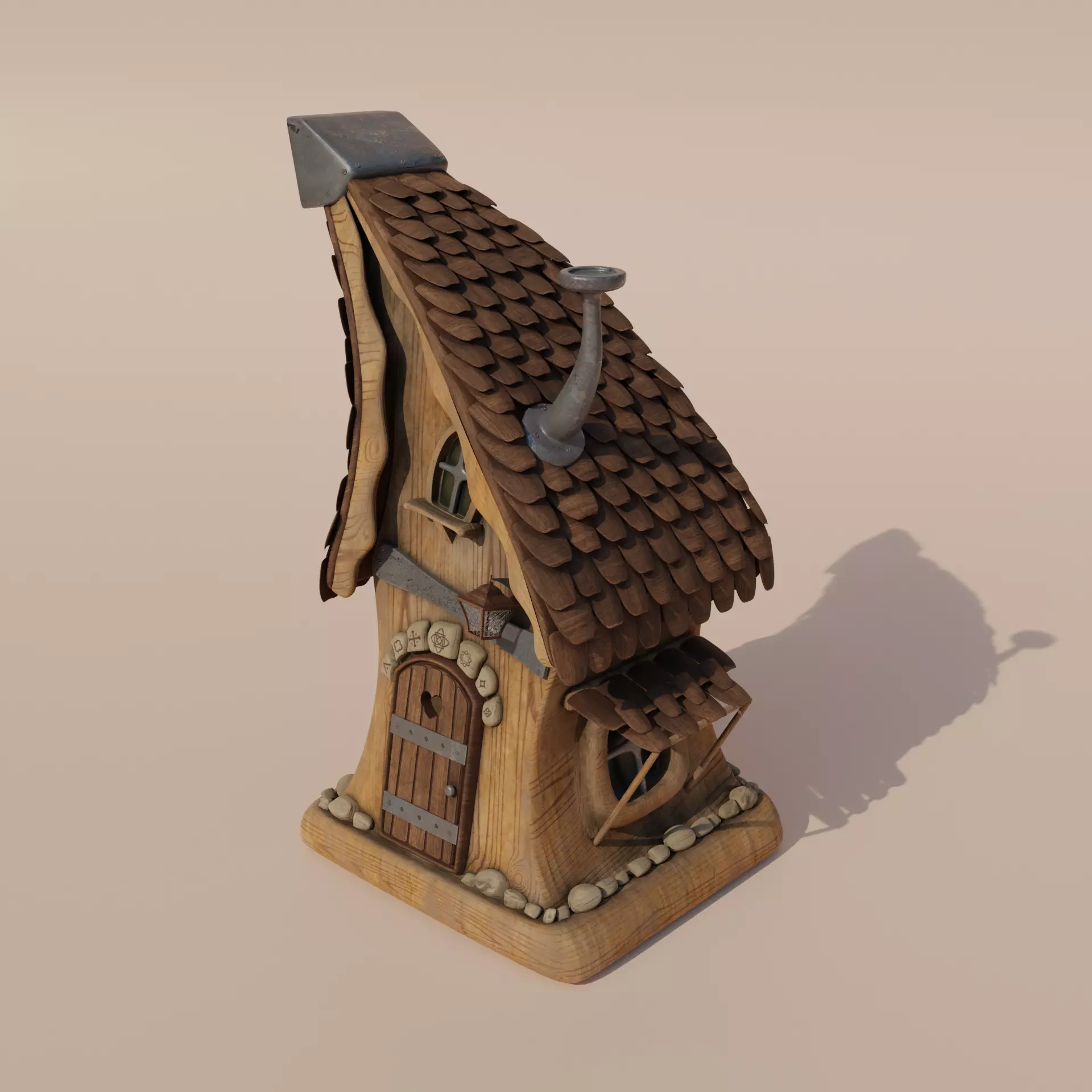 Magic Hut Low-poly 3D model_0
