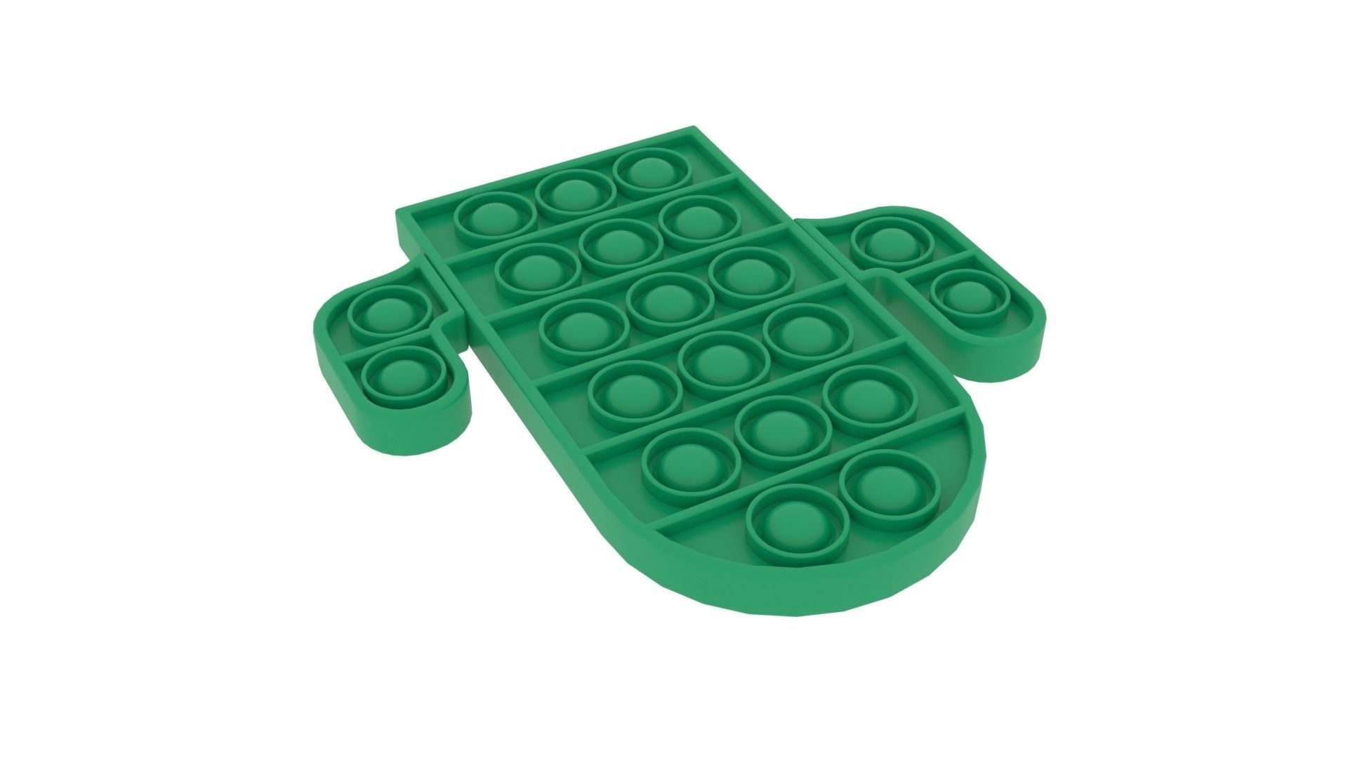 Cactus Pop It Fidget Toy 3D model_3