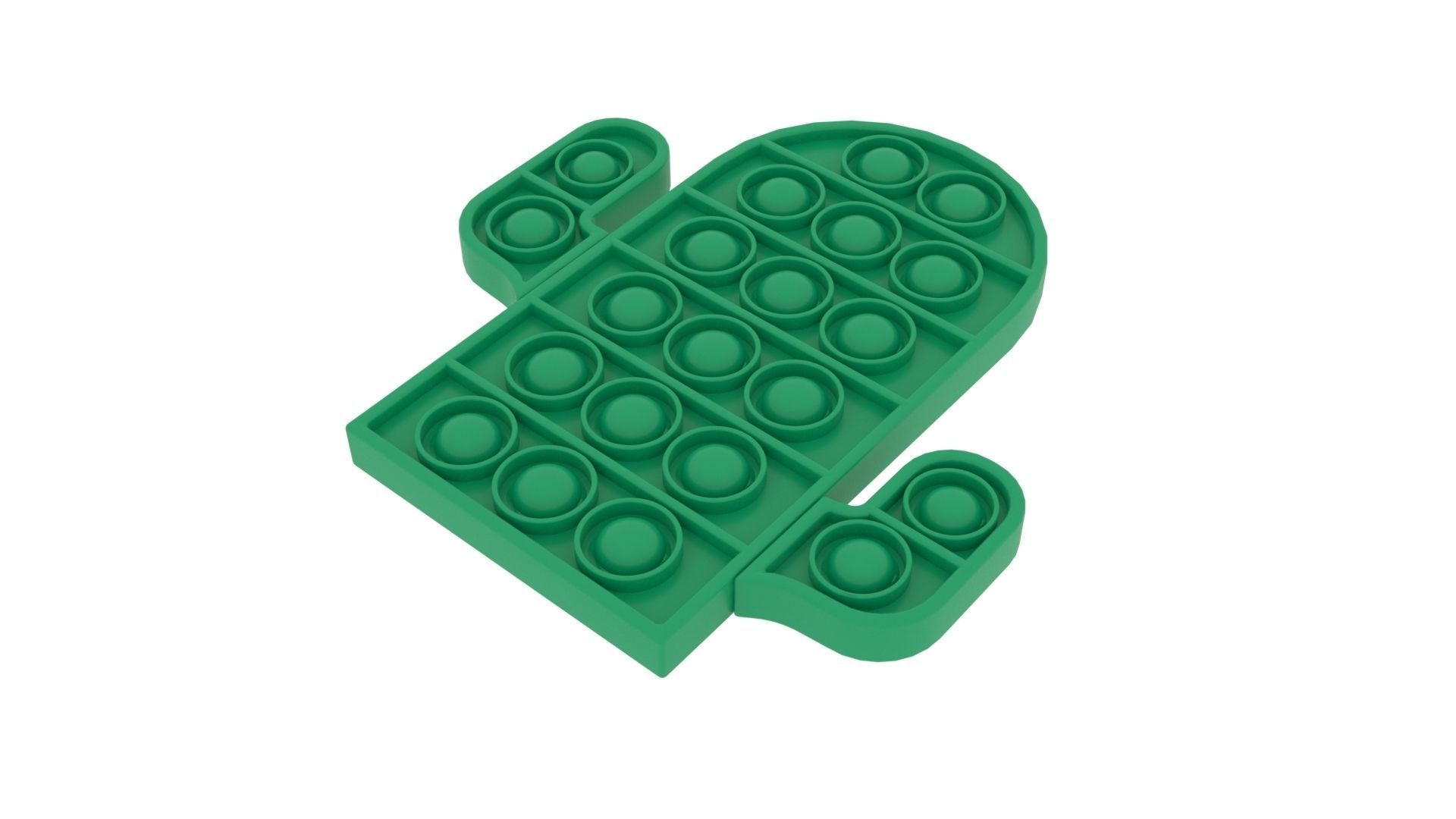 Cactus Pop It Fidget Toy 3D model_5