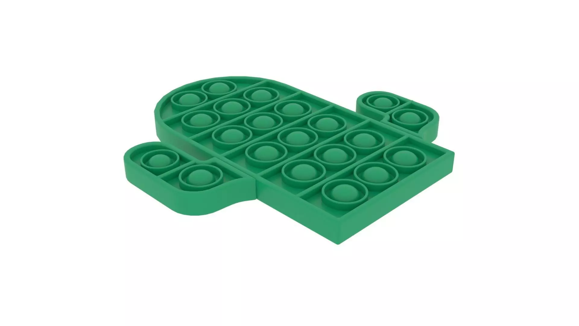 Cactus Pop It Fidget Toy 3D model_0
