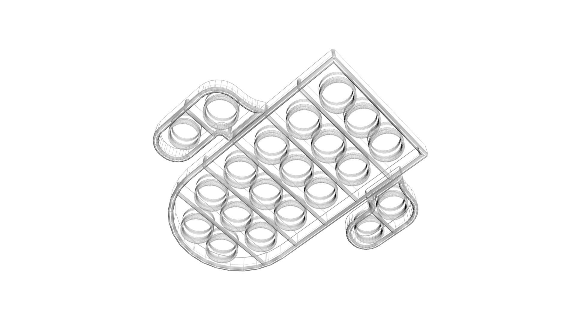 Cactus Pop It Fidget Toy 3D model_21