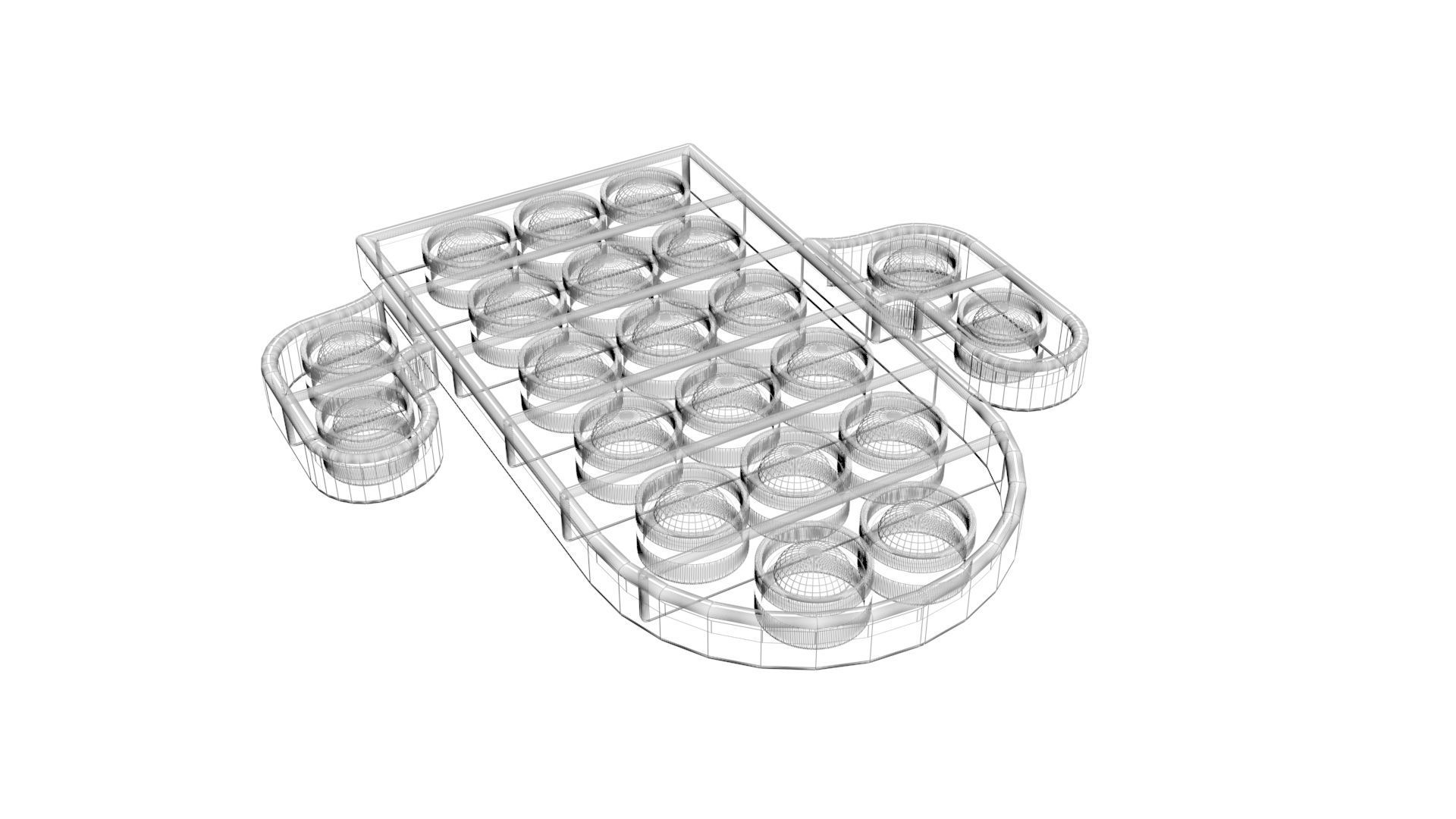 Cactus Pop It Fidget Toy 3D model_19