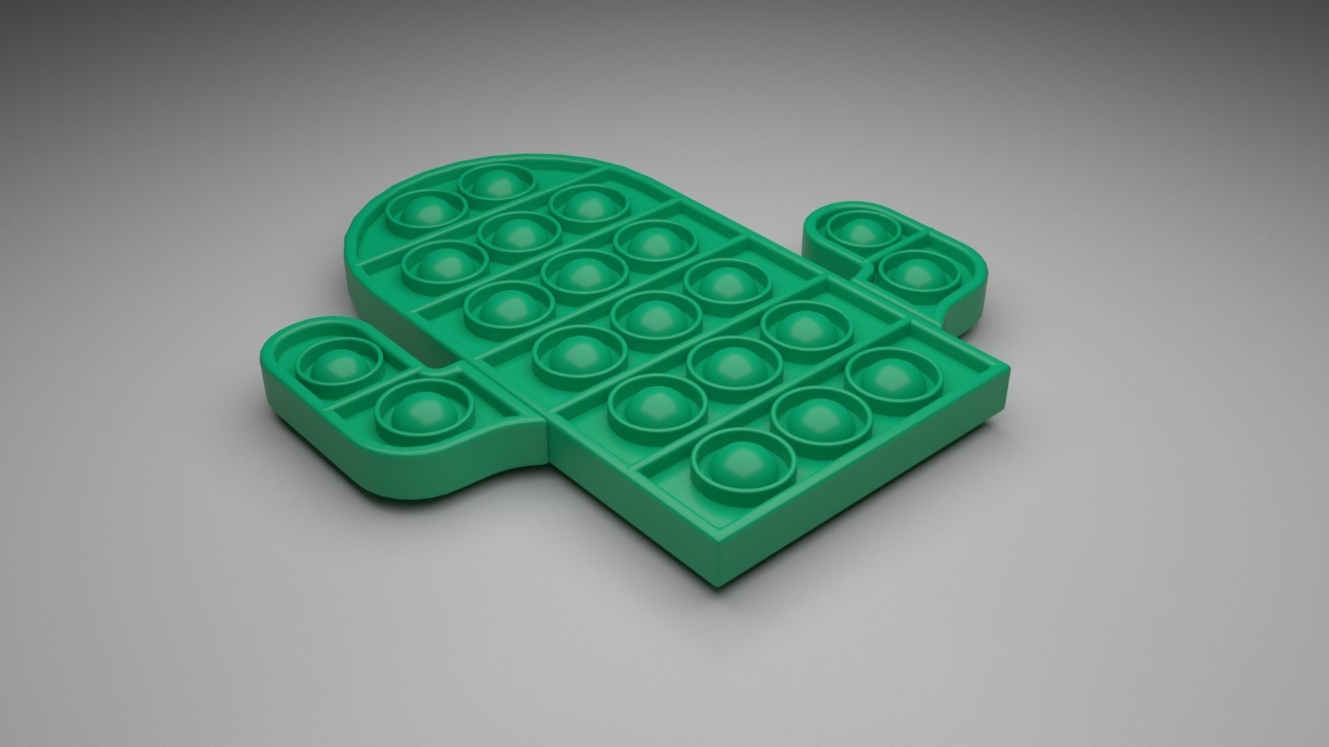 Cactus Pop It Fidget Toy 3D model_28