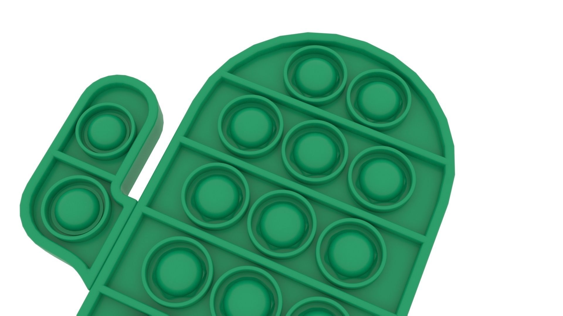 Cactus Pop It Fidget Toy 3D model_11