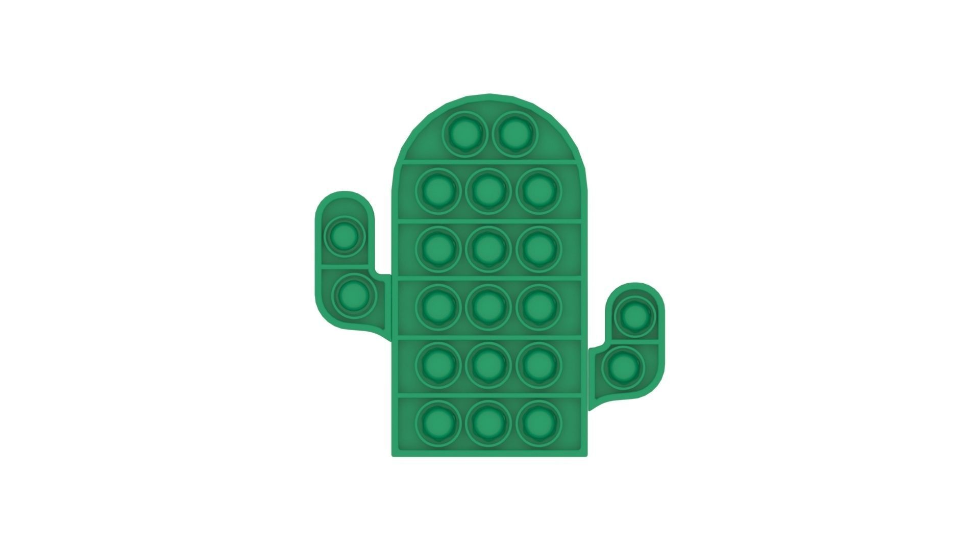 Cactus Pop It Fidget Toy 3D model_13