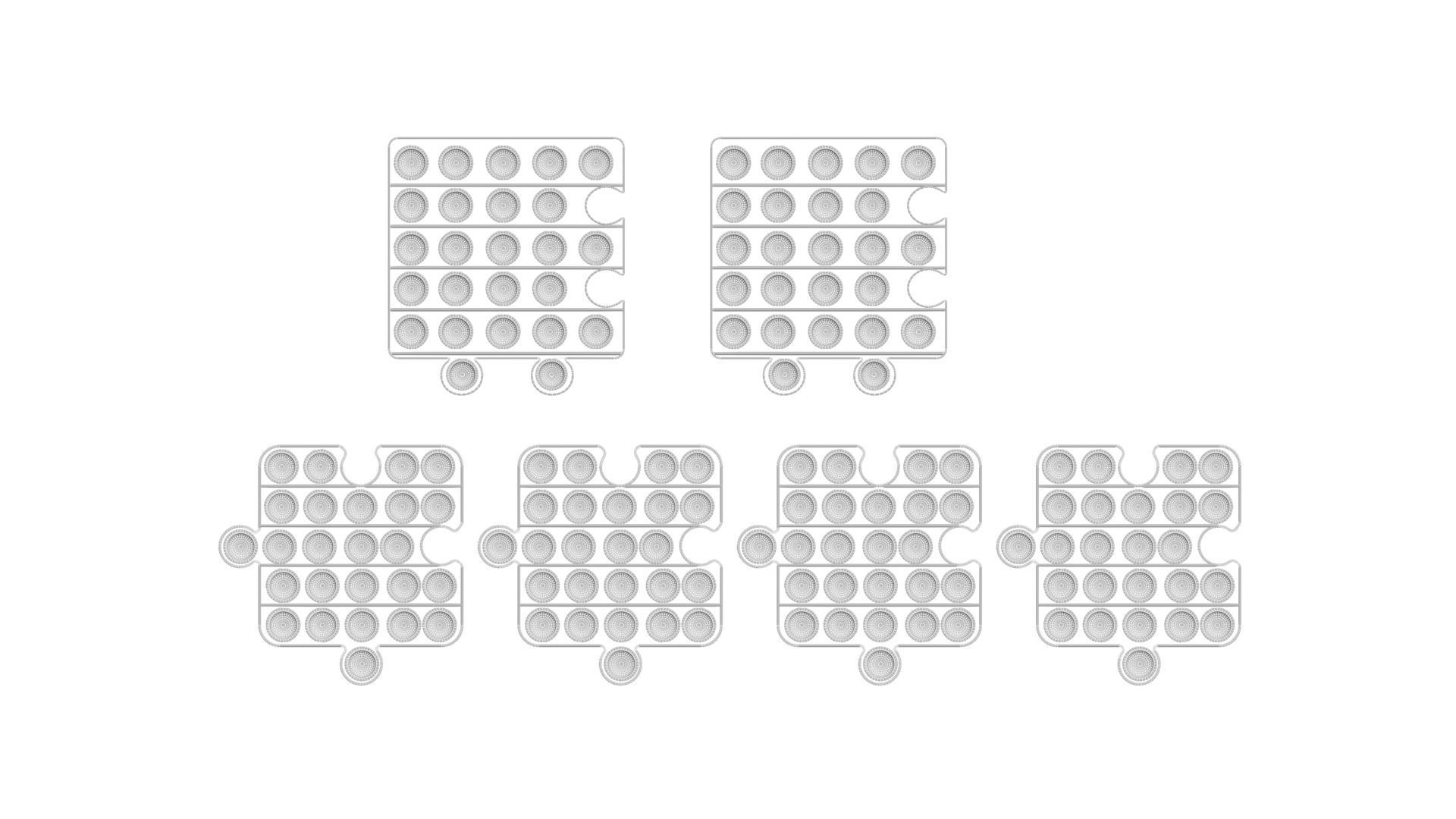 Puzzle Pop It Fidget Toys Set 3D model_17