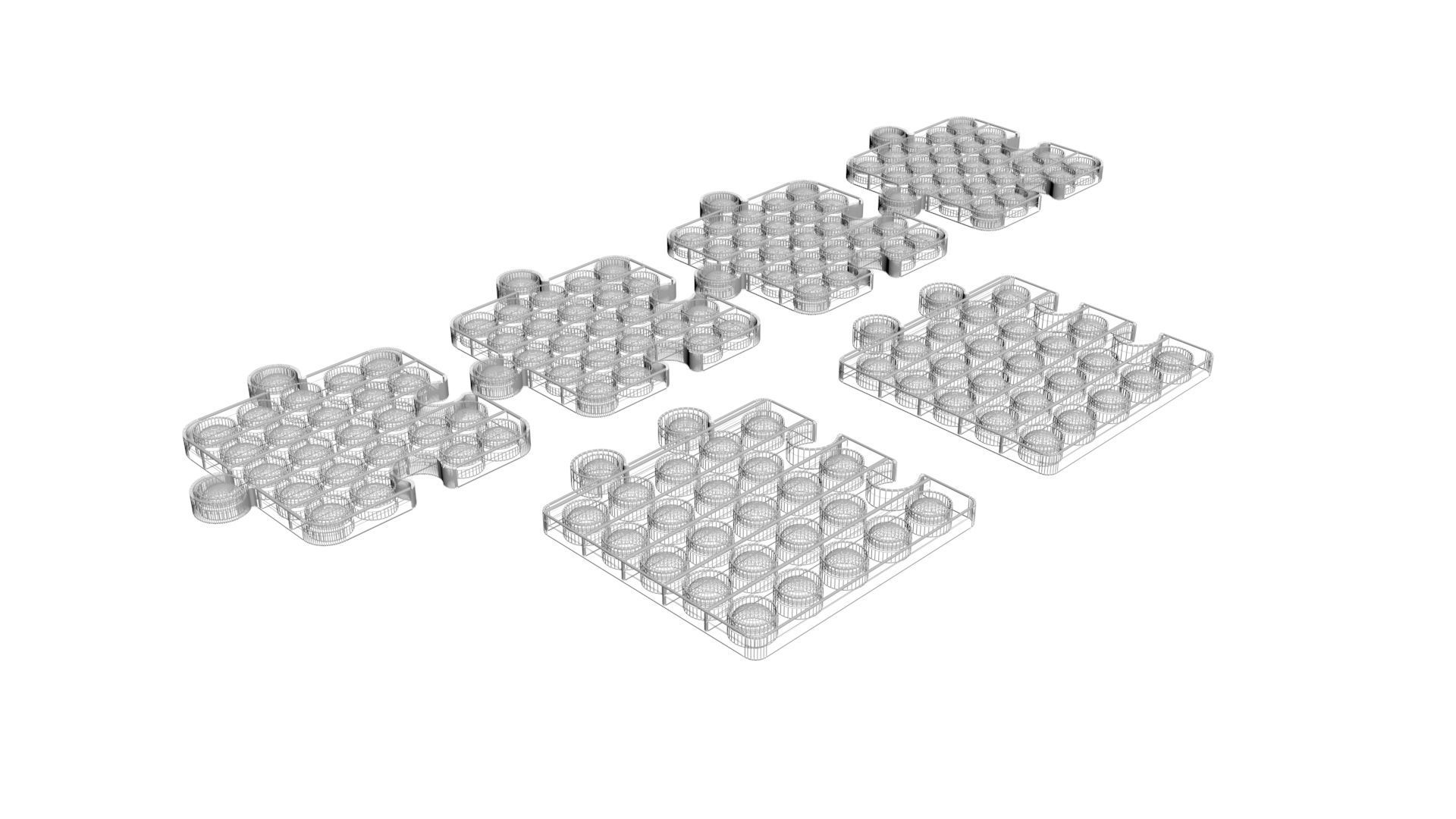 Puzzle Pop It Fidget Toys Set 3D model_10