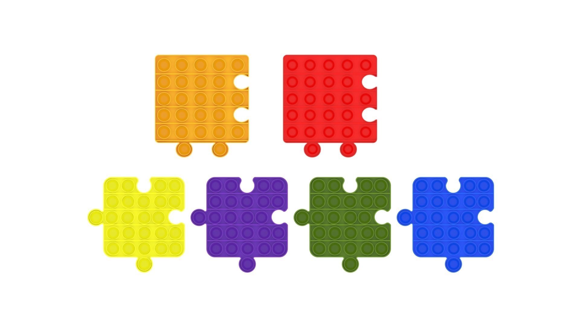 Puzzle Pop It Fidget Toys Set 3D model_9