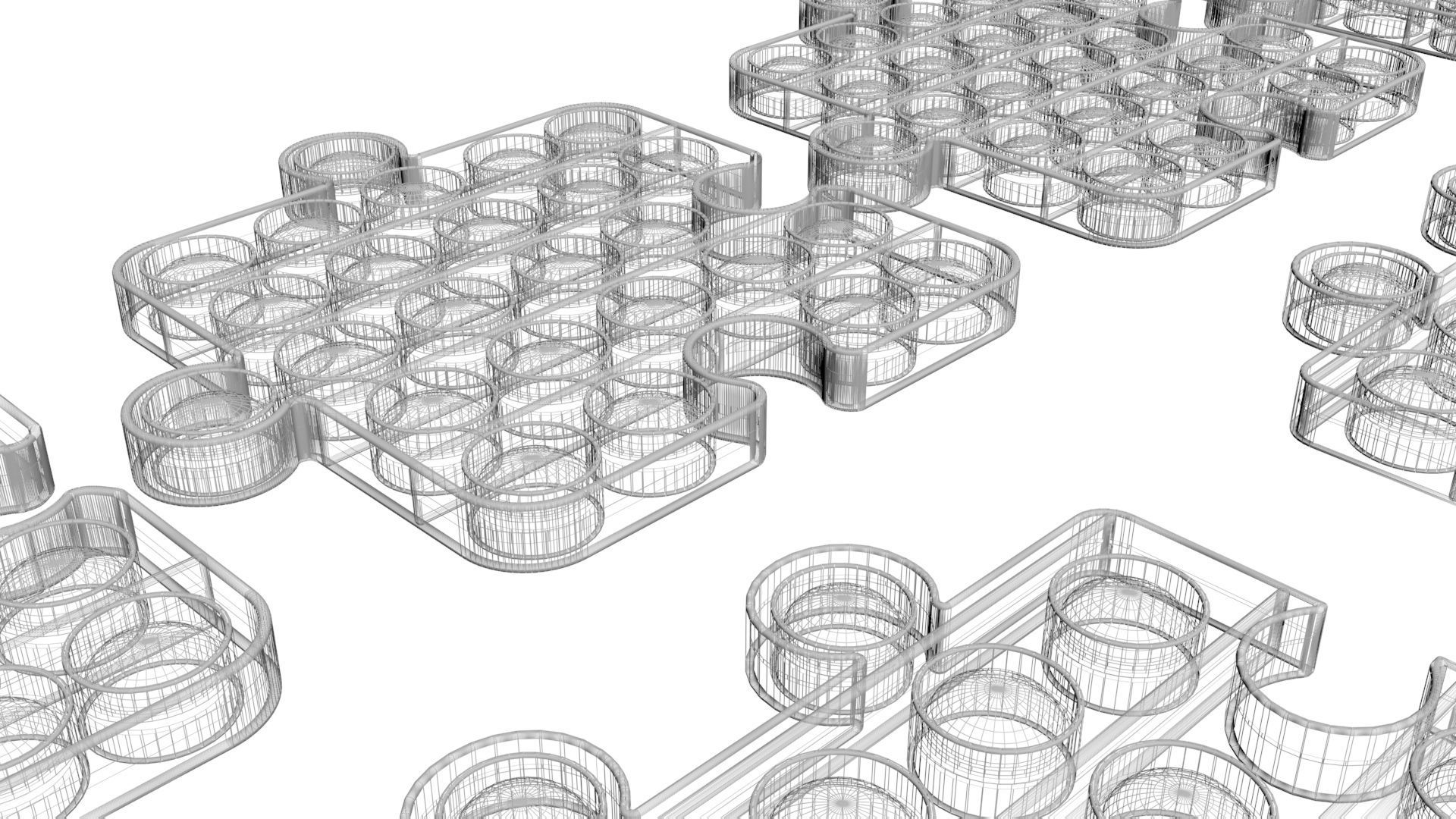 Puzzle Pop It Fidget Toys Set 3D model_15