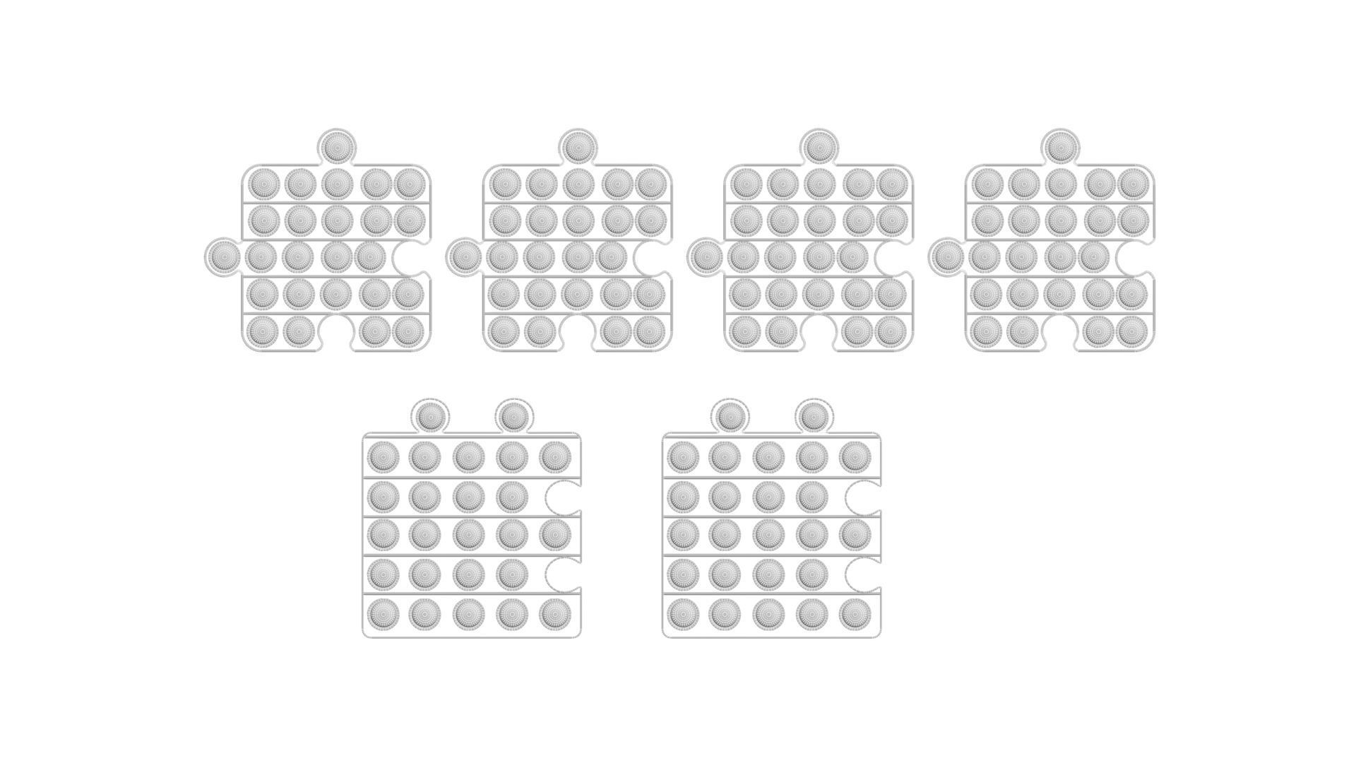 Puzzle Pop It Fidget Toys Set 3D model_16