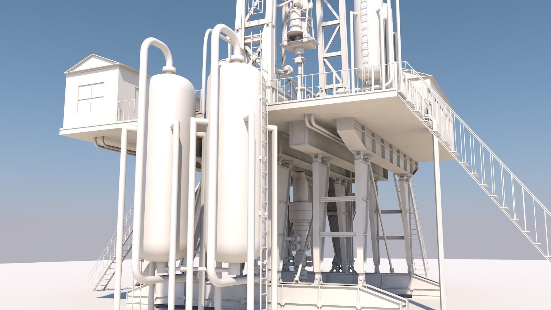 Oil platform 3D model_8