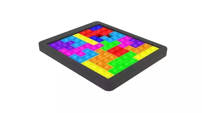 Pop It Tetris Puzzle 3D model