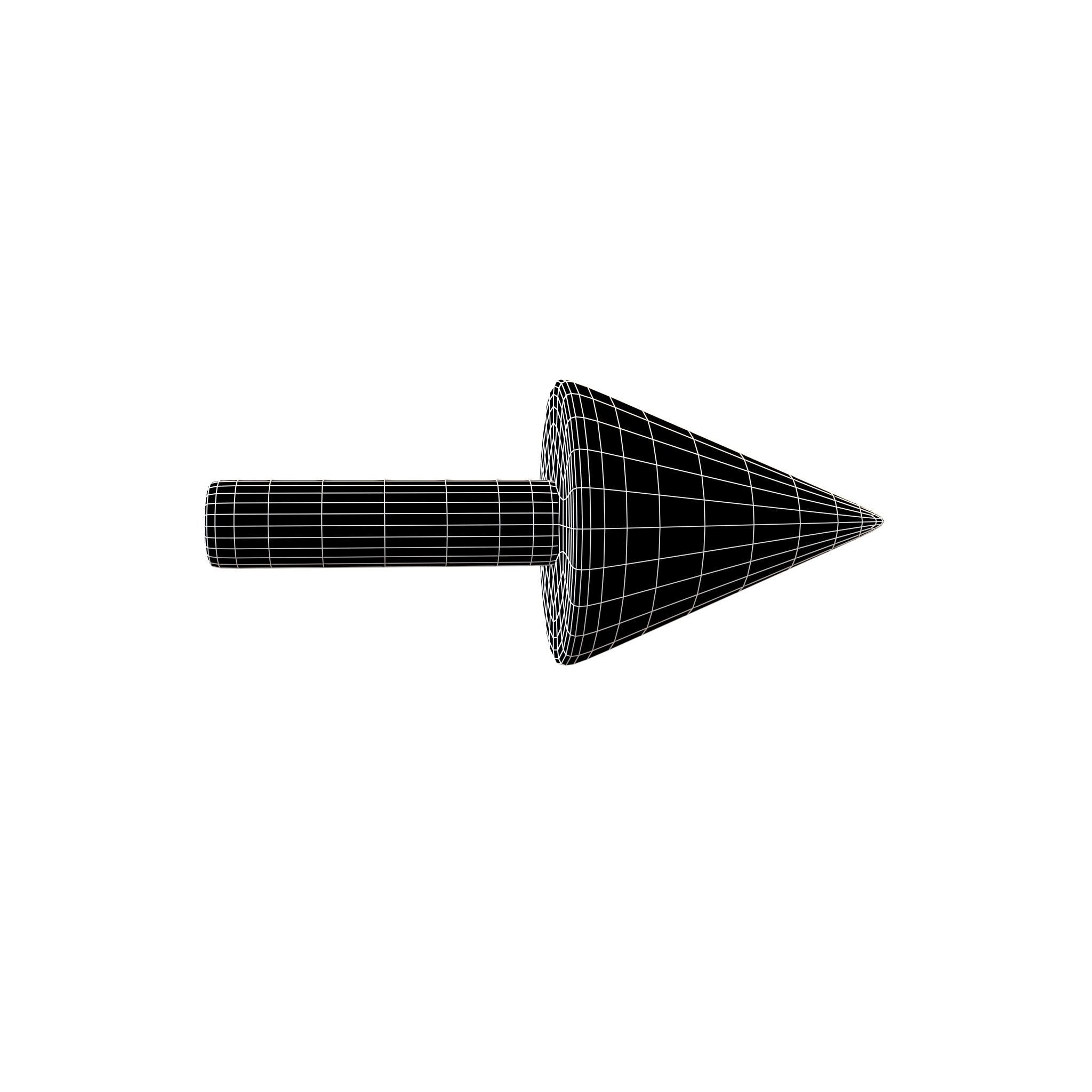 Conical Arrow v1 001 Low-poly 3D model_4