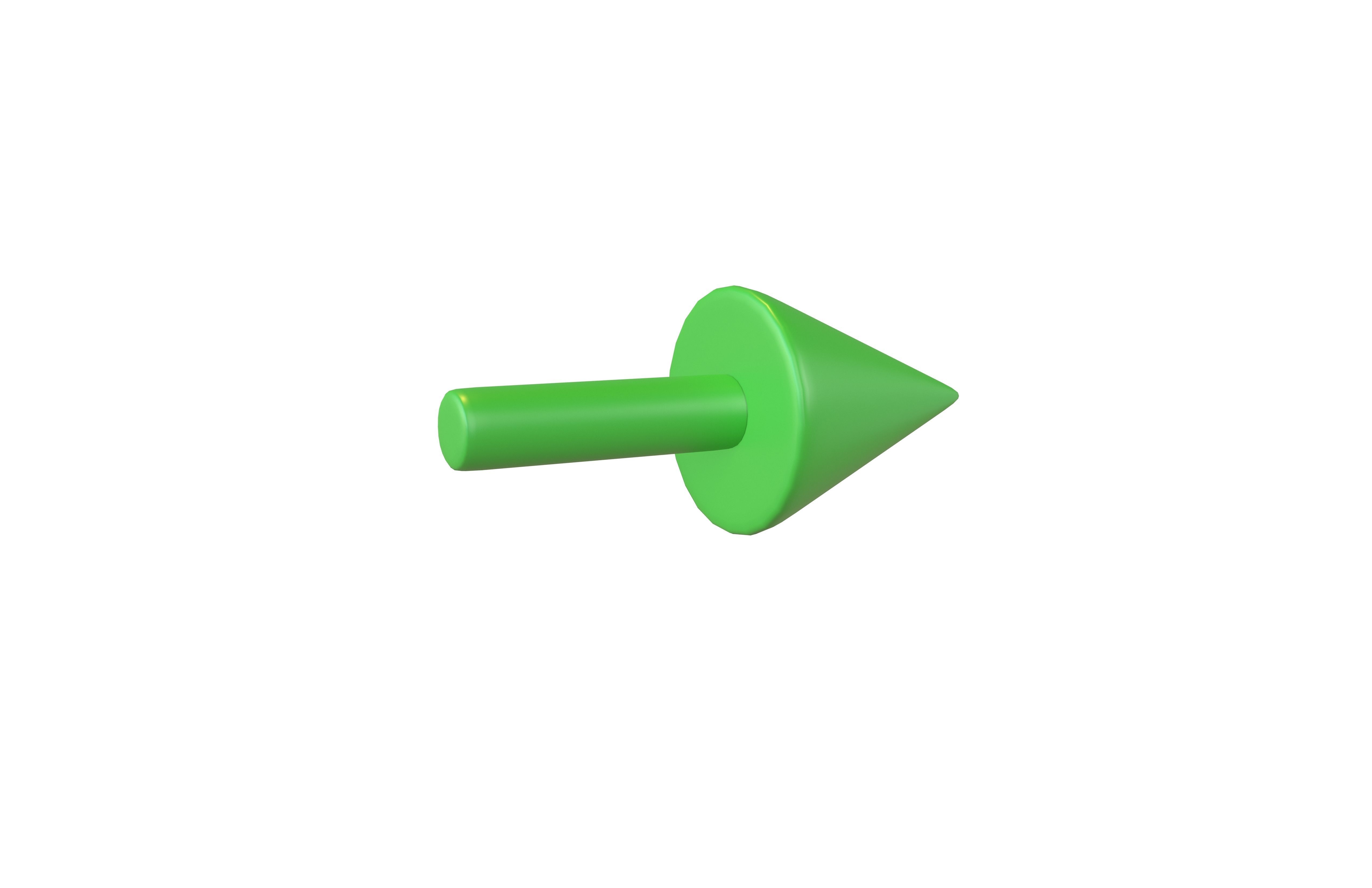 Conical Arrow v1 001 Low-poly 3D model_1
