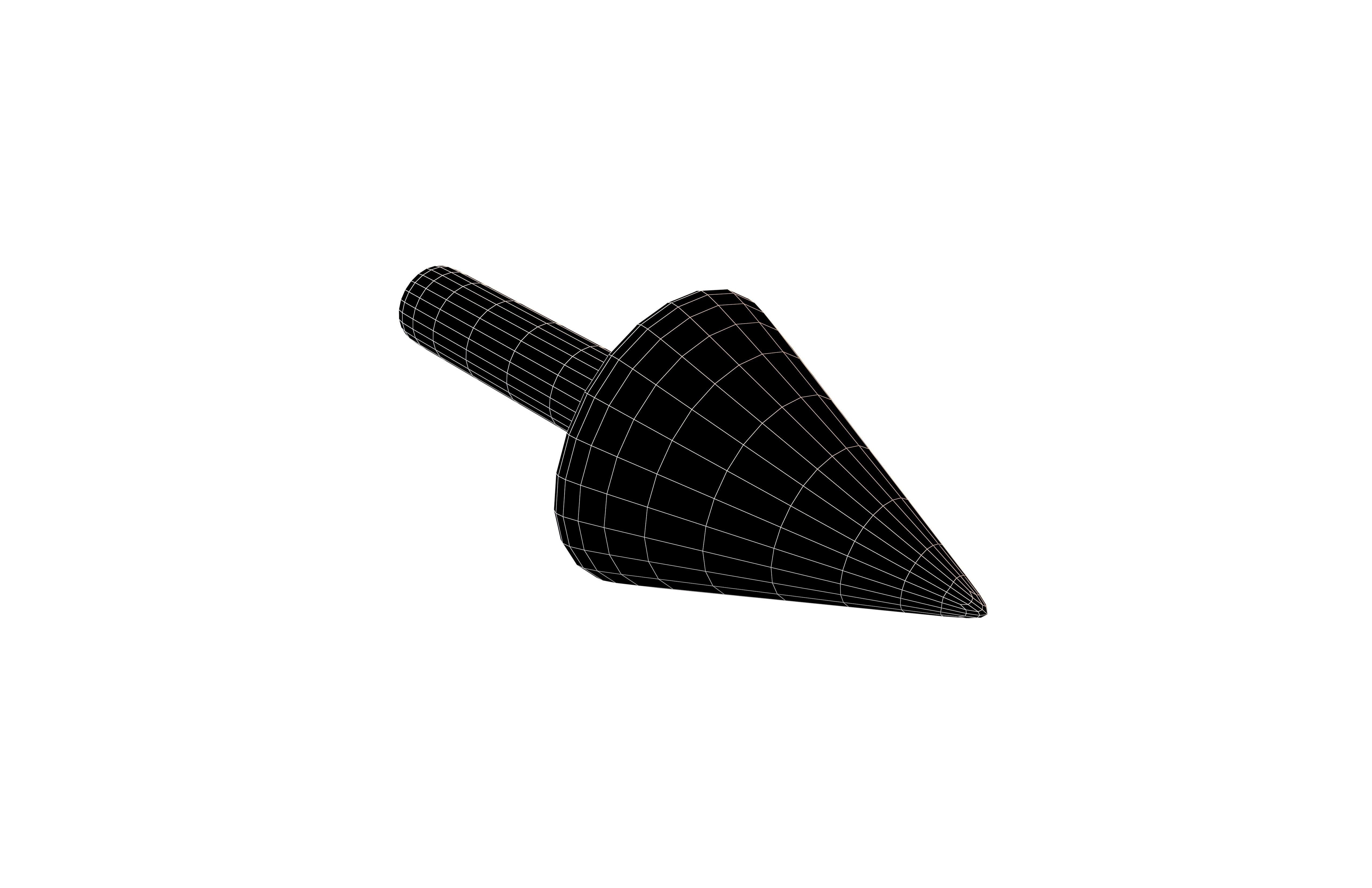 Conical Arrow v1 001 Low-poly 3D model_6