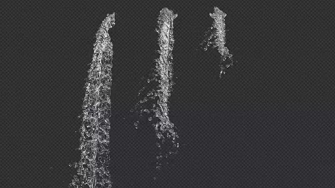 Water Splash Pouring Animation 3D model 5