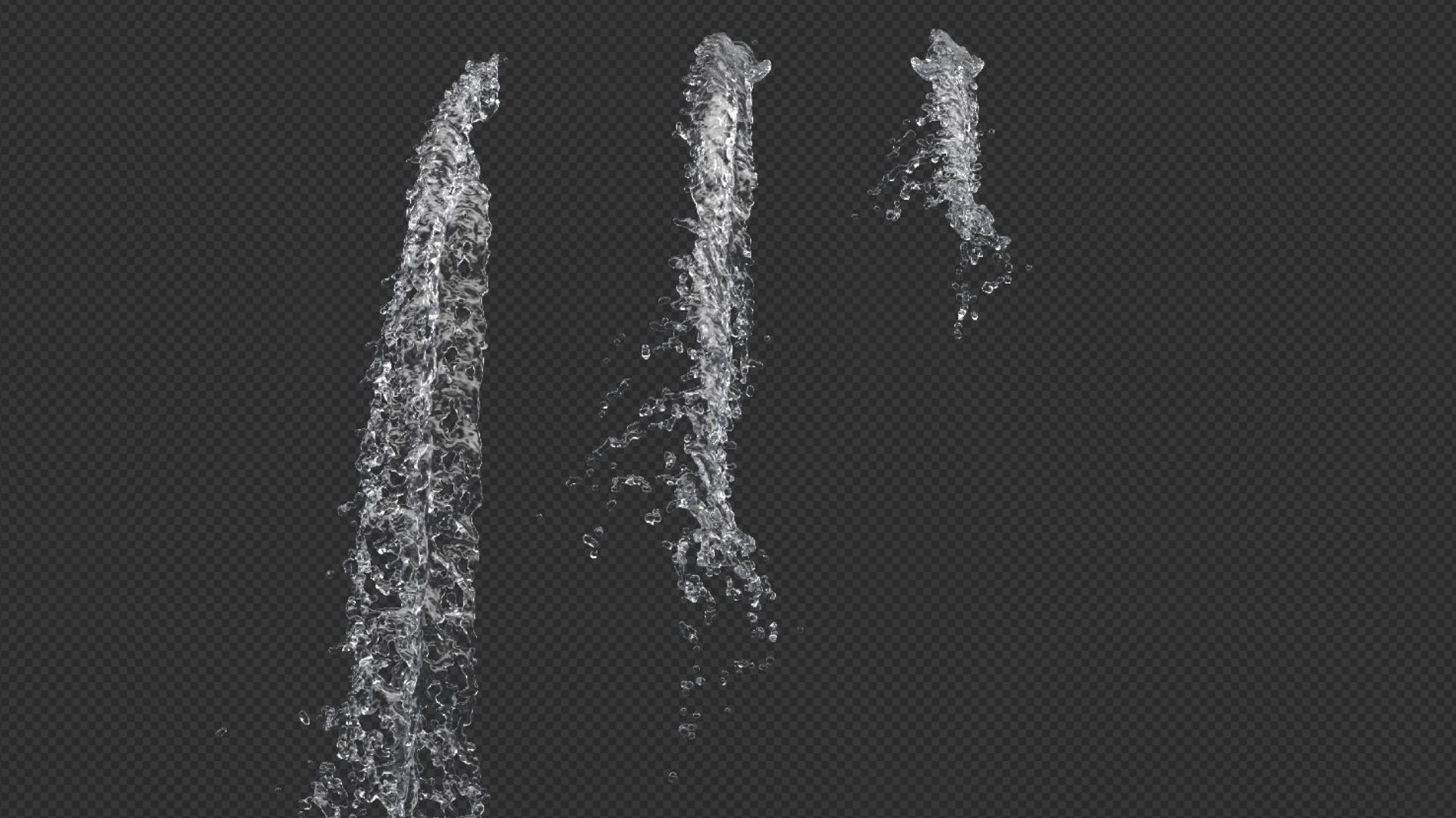 Water Splash Pouring Animation 3D model_5