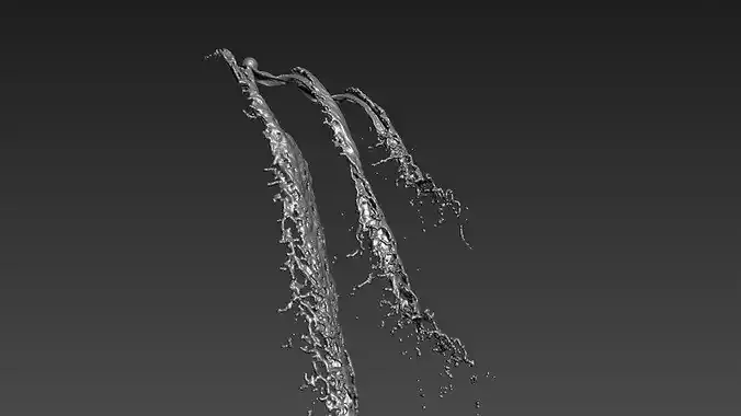 Water Splash Pouring Animation 3D model 4