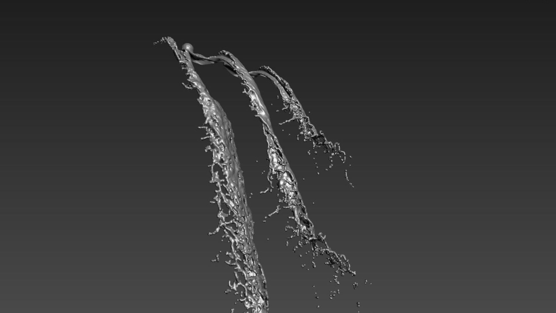 Water Splash Pouring Animation 3D model_4