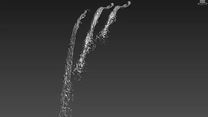 Water Splash Pouring Animation 3D model 7