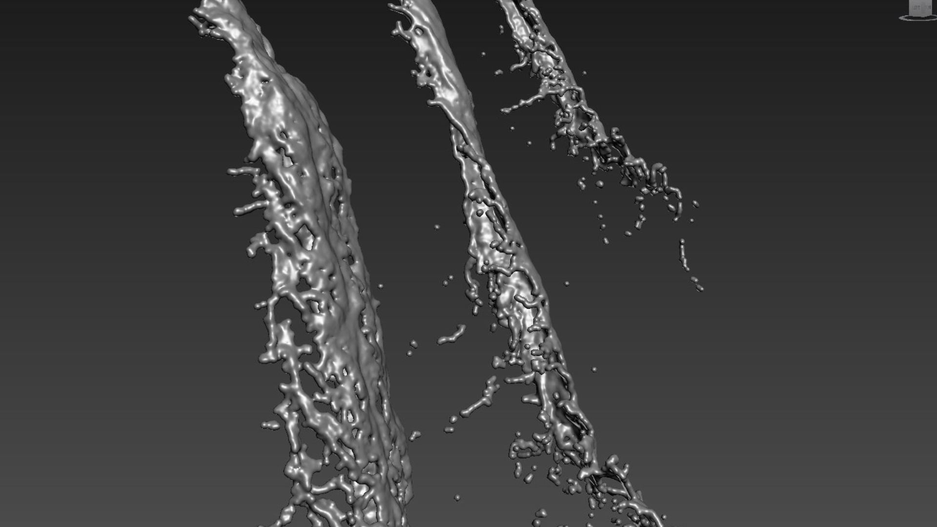 Water Splash Pouring Animation 3D model_11