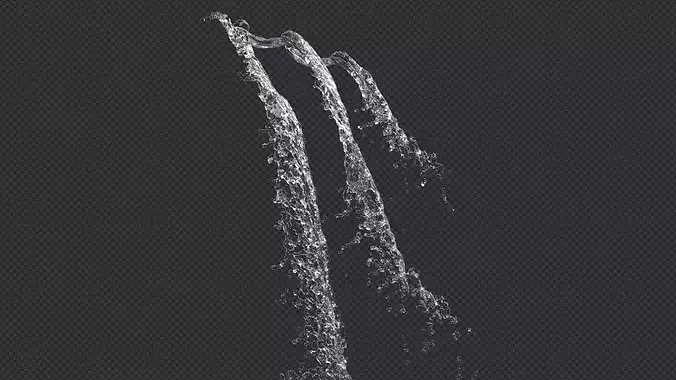 Water Splash Pouring Animation 3D model 2
