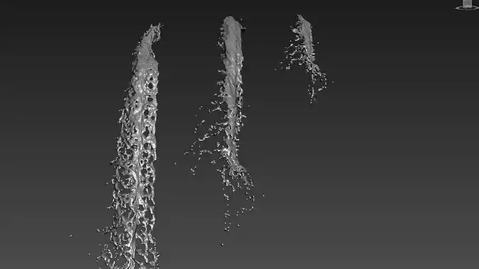 Water Splash Pouring Animation 3D model 3