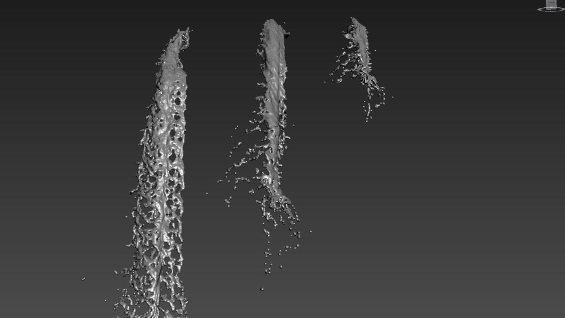 Water Splash Pouring Animation 3D model_3